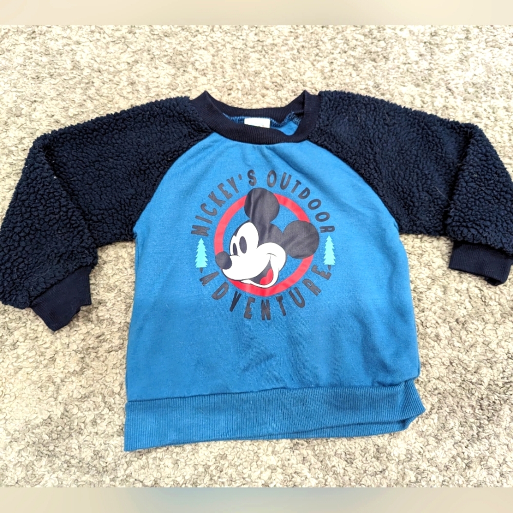 2/$20. Disney Baby sweater. Mickey's outdoor adventure. Cozy sweater. EUC